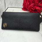 Gucci Wallet GG Marmont Leather Black