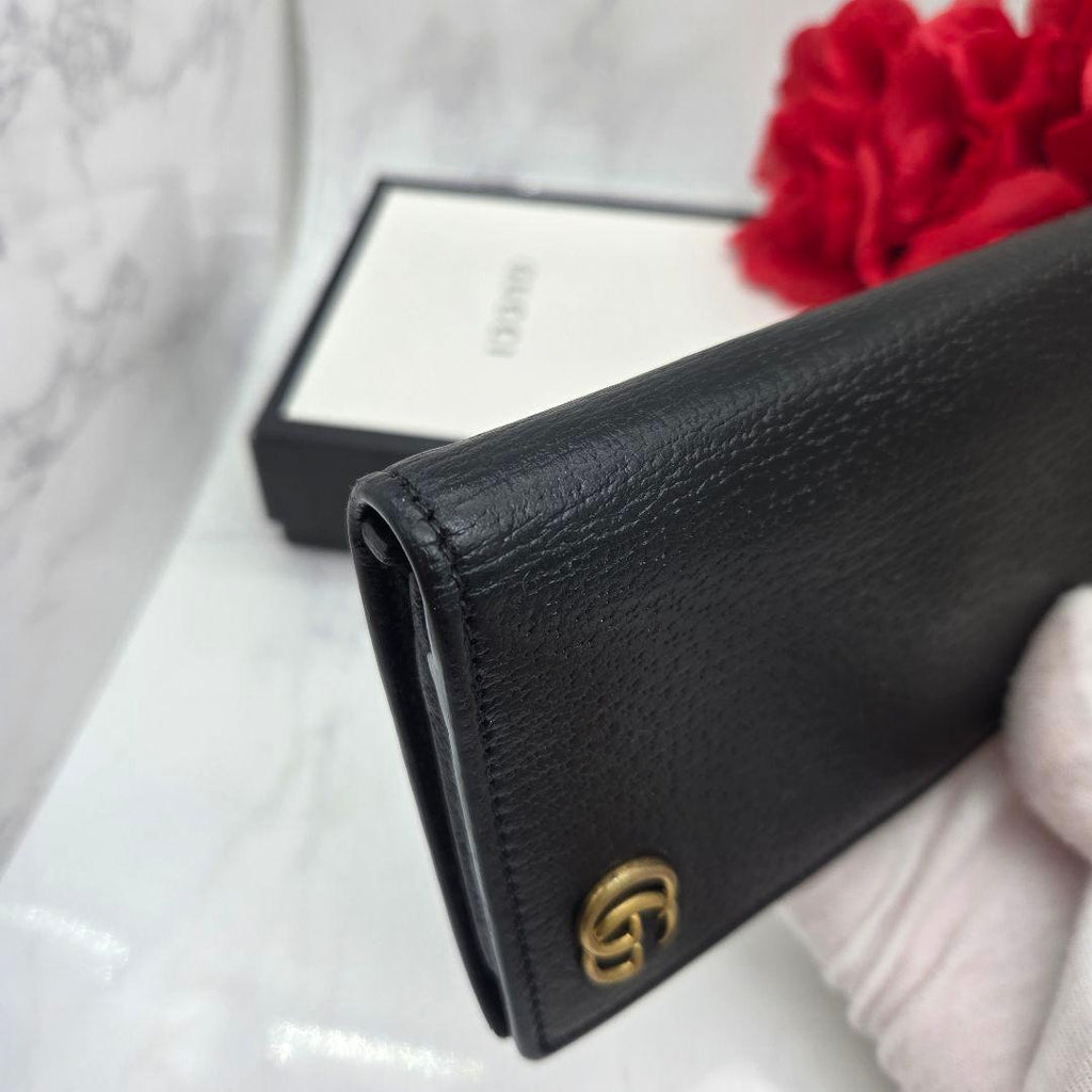 Gucci Wallet GG Marmont Leather Black — view 4