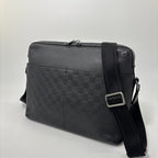 Louis Vuitton Super Damier Infini Calypso MM Shoulder Bag Black — view 2