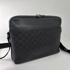 Louis Vuitton Super Damier Infini Calypso MM Shoulder Bag Black — view 3