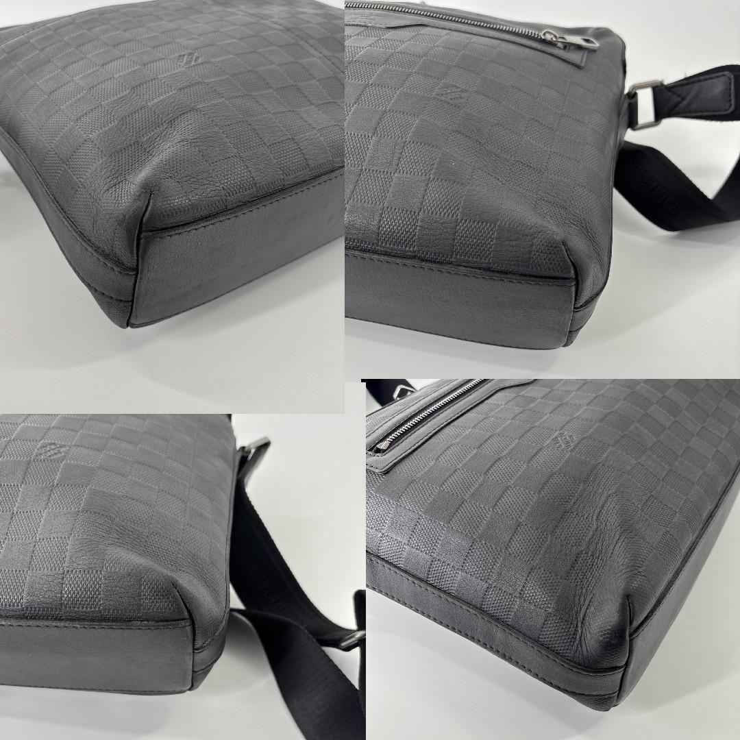 Louis Vuitton Super Damier Infini Calypso MM Shoulder Bag Black — view 8