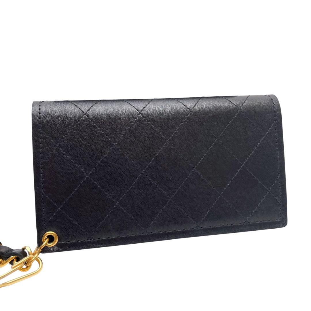 Chanel Quilted Chain Shoulder Bag Wallet Brown — view 2