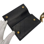 Chanel Quilted Chain Shoulder Bag Wallet Brown — view 5