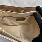 Gucci GG Shoulder Bag Beige Brown Logo Leather — view 5