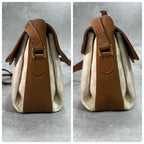 Gucci GG Shoulder Bag Beige Brown Logo Leather — view 7
