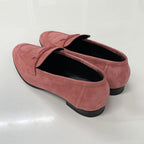 Hermes Paris Suede Hhardware Loafers Pink — view 4
