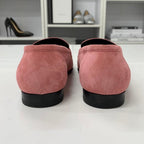 Hermes Paris Suede Hhardware Loafers Pink — view 5