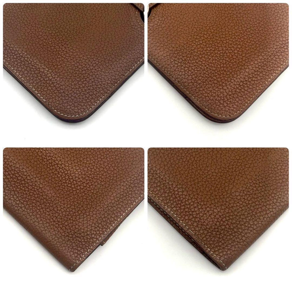Hermes Dogon GM Togo Wallet Gold Silver Leather — view 6