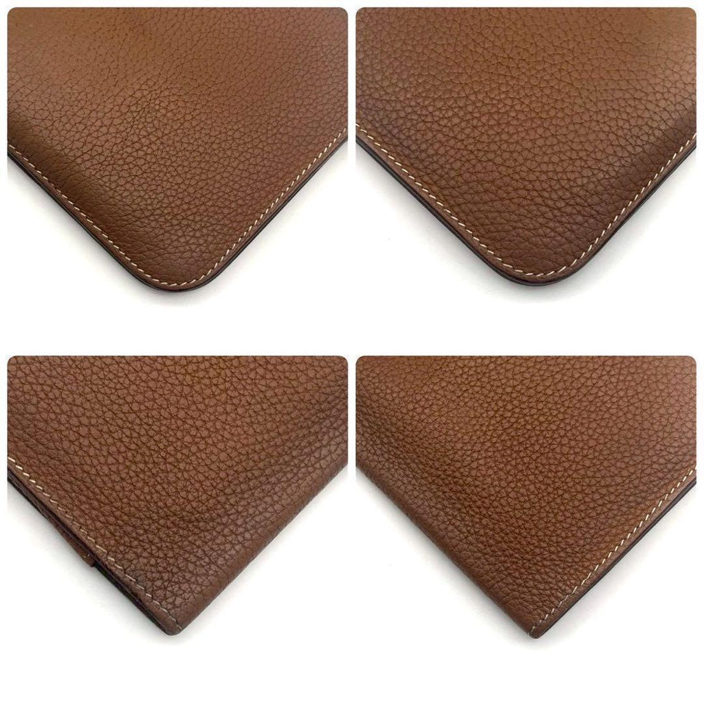Hermes Dogon GM Togo Wallet Gold Silver Leather — view 7