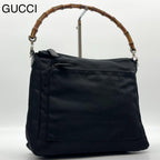 Gucci Vintage Bamboo Nylon Handbag
