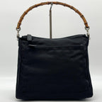 Gucci Vintage Bamboo Nylon Handbag — view 2