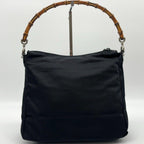 Gucci Vintage Bamboo Nylon Handbag — view 3