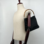 Gucci Vintage Bamboo Nylon Handbag — view 6