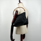 Gucci Vintage Bamboo Nylon Handbag — view 7