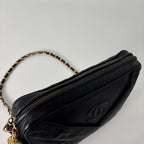 Chanel Stitch Lambskin Shoulder Bag Black — view 6
