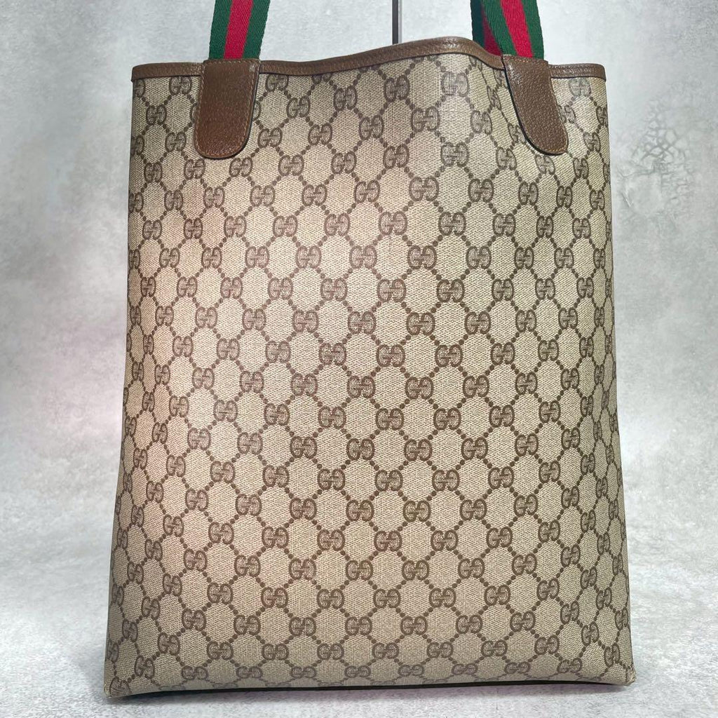 Gucci GG Sherry Line Tote Brown Leather — view 3