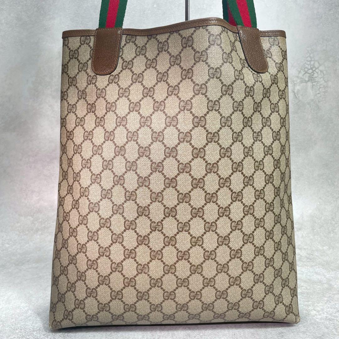 Gucci GG Sherry Line Tote Brown Leather — view 3