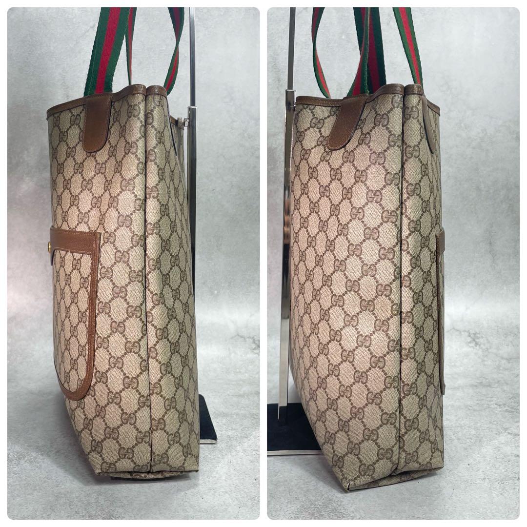 Gucci GG Sherry Line Tote Brown Leather — view 7