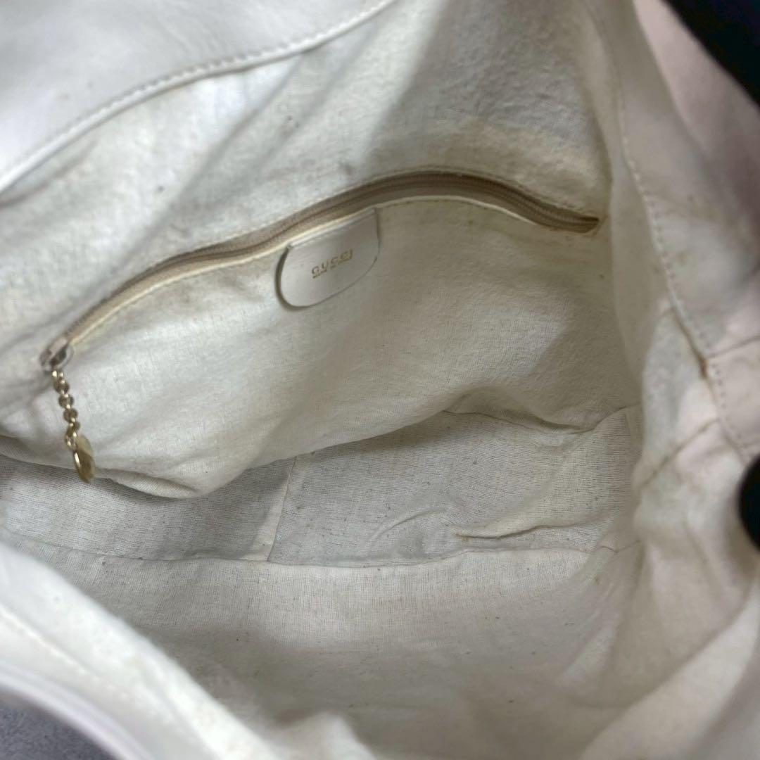 Gucci Shoulder Bag 2-Way Bamboo White Leather — view 5