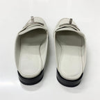 Hermes Jota Leather Kelly Mules Off White — view 5