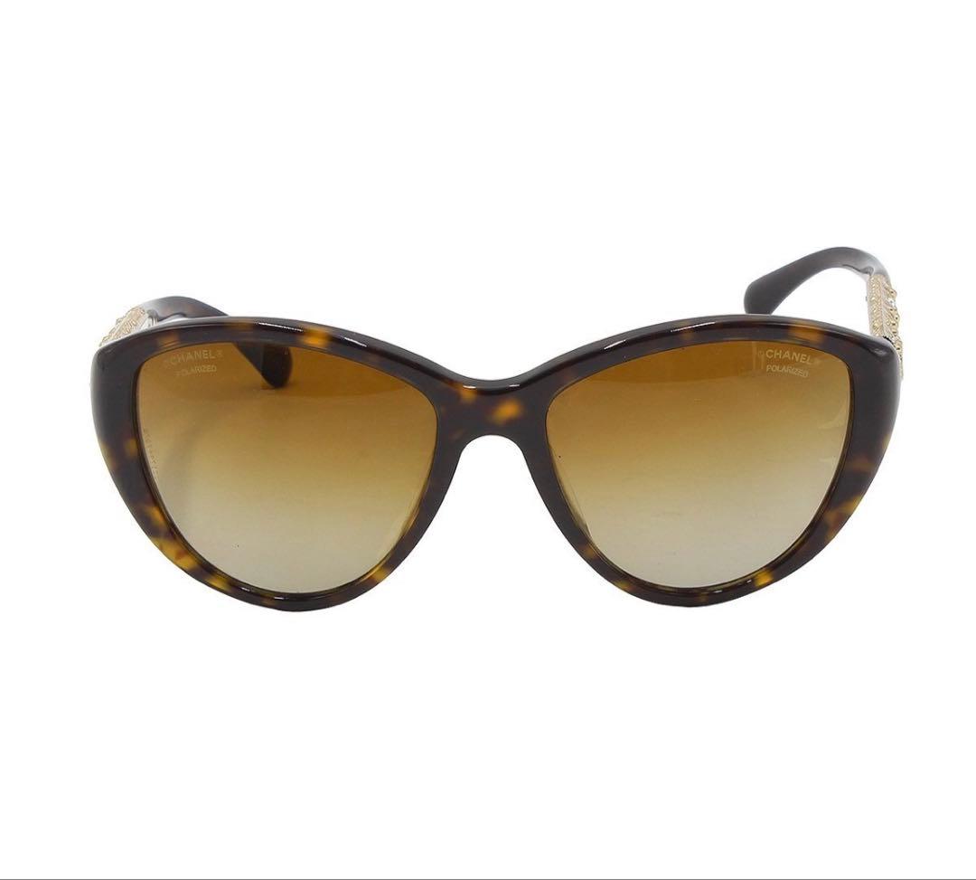 Chanel CC Logo Bijou Tortoiseshell Sunglasses Eyewear — view 2