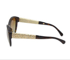 Chanel CC Logo Bijou Tortoiseshell Sunglasses Eyewear — view 6