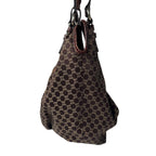 Celine Macadam Shoulder Handbag Canvas Leather — view 5