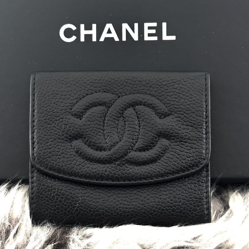 Chanel Wallet Coco Stitch Caviar Coin Purse