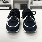 Chanel CC Logo Fabric Sneakers Black White — view 4