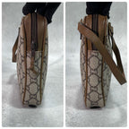 Gucci GG Clutch Brown Beige Leather Logo — view 6
