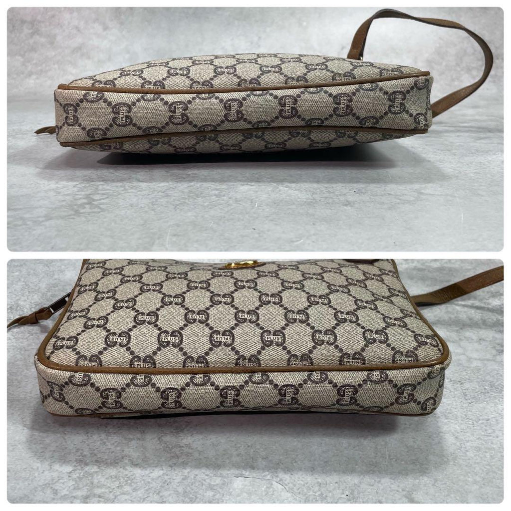 Gucci GG Clutch Brown Beige Leather Logo — view 7