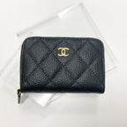 Chanel Caviar Leather CC Logo Quilted Classic Wallet Coin Purse — view 2