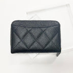 Chanel Caviar Leather CC Logo Quilted Classic Wallet Coin Purse — view 3