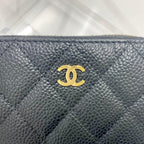 Chanel Caviar Leather CC Logo Quilted Classic Wallet Coin Purse — view 4