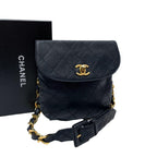 Chanel Bicolor Quilted Lambskin Waist Belt