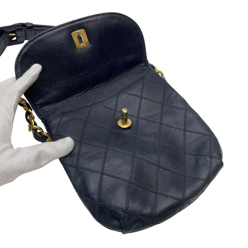 Chanel Bicolor Quilted Lambskin Waist Belt — view 7