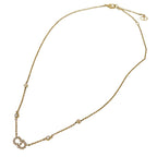 Christian Dior CD Logo Clairdlune Stone Faux Pearl Gold Necklace Accessory 0167 — view 4