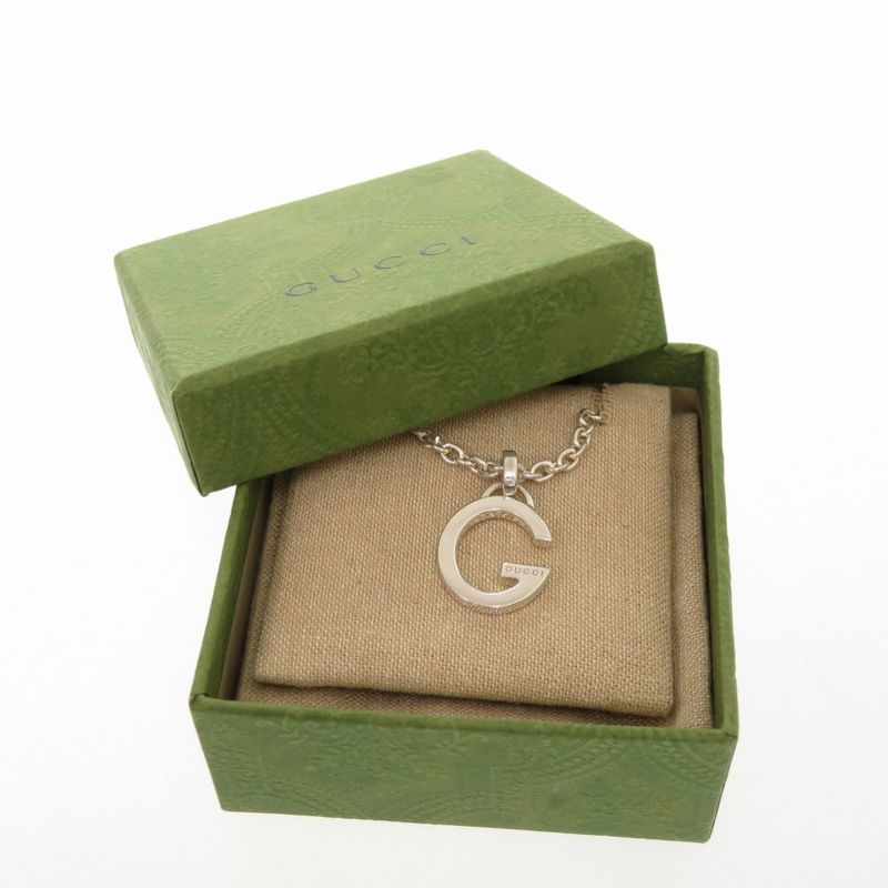 Gucci G Logo Silver 925 Necklace Accessory 0372 — view 3