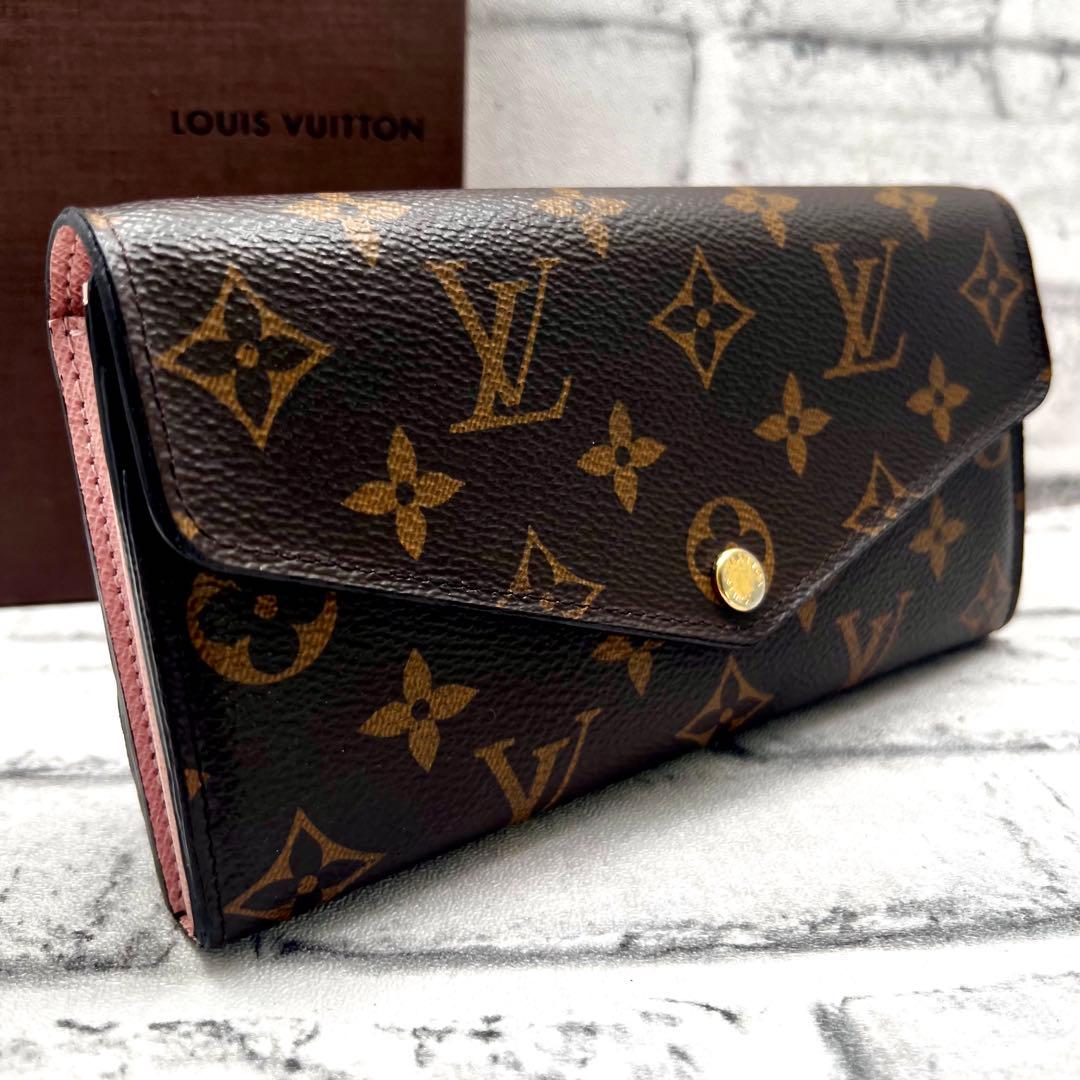 Louis Vuitton Monogram Rose Ballerine Portefeuille Sarah Wallet