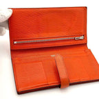 Hermes Chevre Misor Leather Orange Bearn Souffle Wallet — view 3