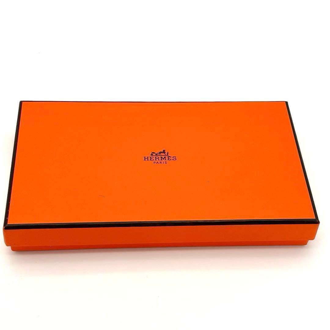 Hermes Chevre Misor Leather Orange Bearn Souffle Wallet — view 9