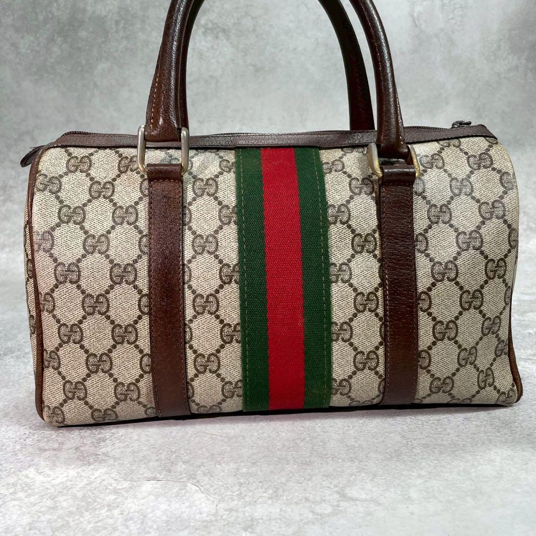 Gucci GG Sherry Line Boston Bag Hand Brown — view 3