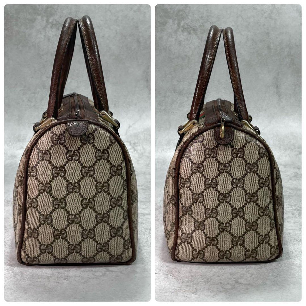 Gucci GG Sherry Line Boston Bag Hand Brown — view 7