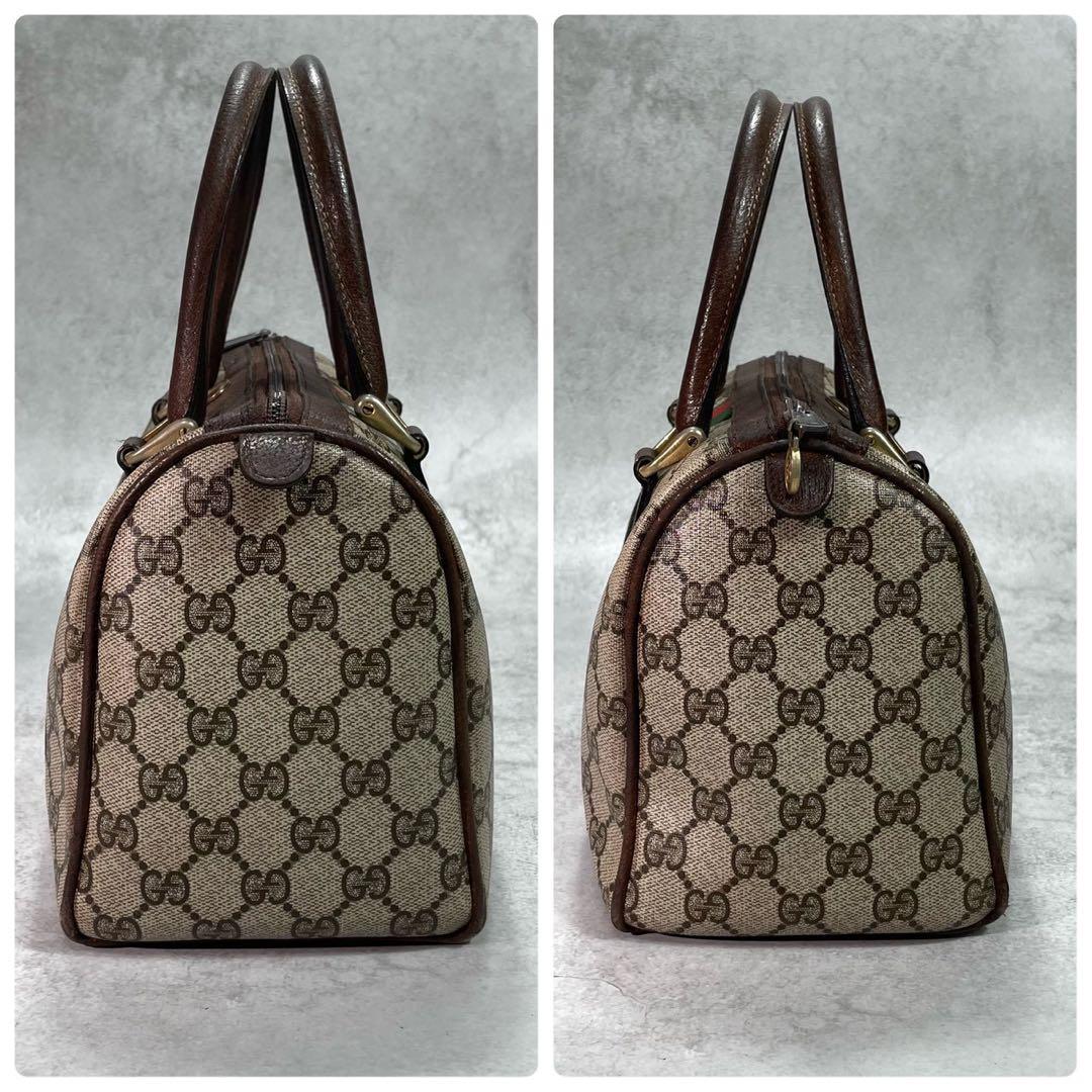 Gucci GG Sherry Line Boston Bag Hand Brown — view 7