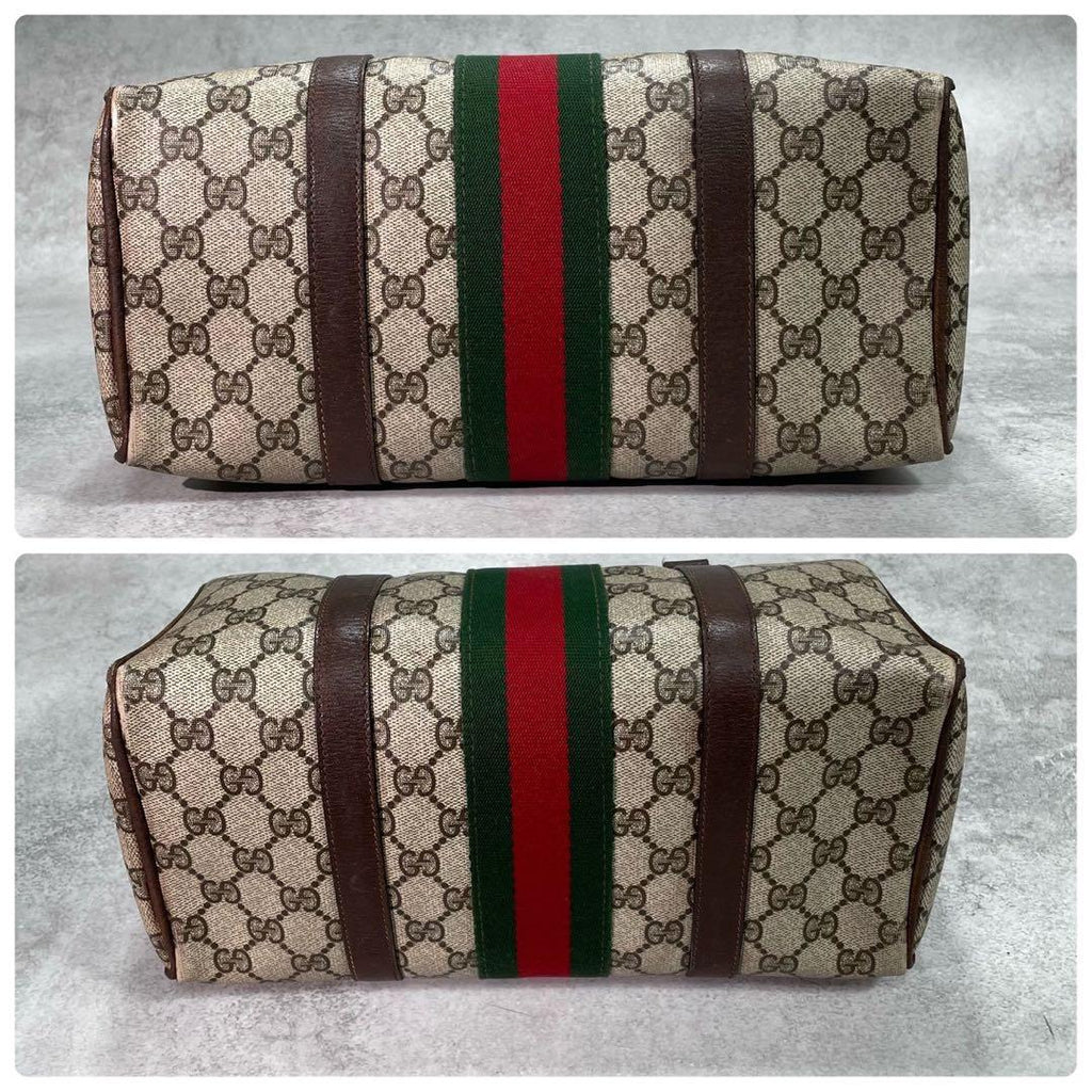 Gucci GG Sherry Line Boston Bag Hand Brown — view 8
