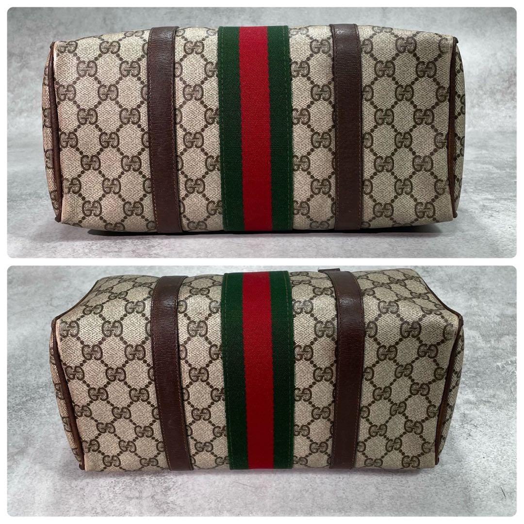 Gucci GG Sherry Line Boston Bag Hand Brown — view 8