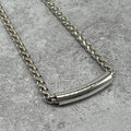 Gucci Logo Bar Necklace Braided Chain