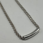 Gucci Logo Bar Necklace Braided Chain