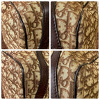 Dior Trotter Canvas Leather Boston Hand Bag Brown — view 5