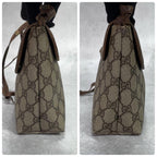 Gucci GG Shoulder Bag Brown Logo Gold Leather — view 7